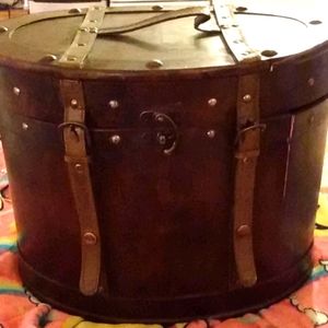 Wood oval shaped chest